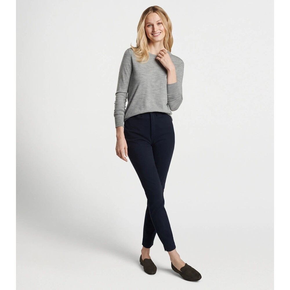 Peter Millar Crown Karlie Stretch Sateen Pant Navy Blue Womens Size 0 Sport Golf